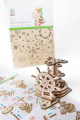 Ugears 3D mechanické puzzle - Wheel Organizer 51 ks