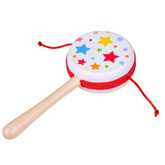 Bigjigs Toys Drevený bubienok Hviezdičky 1 ks