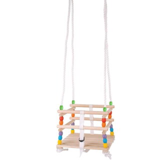 Bigjigs toys Drevená korálková hojdačka