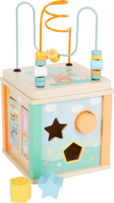 Small Foot Motorická kocka v pastelových farbách