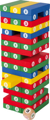 Small Foot Drevená farebná hra Jenga