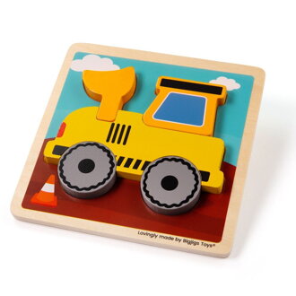 Bigjigs Toys Vkladacie puzzle Bager