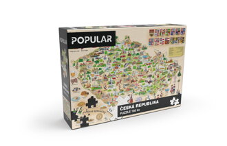 Popular Puzzle - Mapa Českej republiky, 160 ks