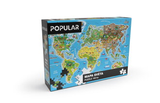 Popular Puzzle - Mapa sveta, 160 ks, česky