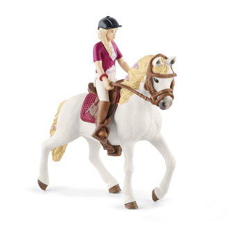 Schleich 42540 Blondína Sofia s pohyblivými kĺbmi na koni