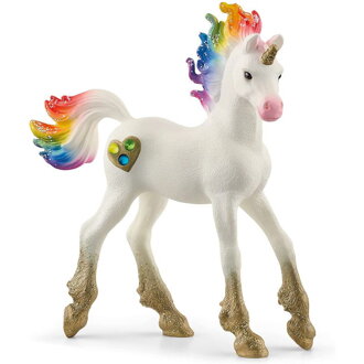 Schleich Jednorožec žriebä srdiečkové dúhové
