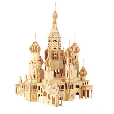 Woodcraft Drevené 3D puzzle Kostol Petersburg DH006