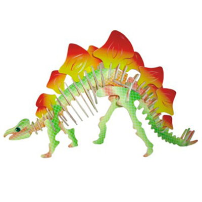 Woodcraft Drevené 3D puzzle Stegosaurus farebný 43 cm JC002