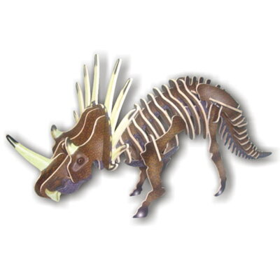 Woodcraft Drevené 3D puzzle Styracosaurus farebný JC006