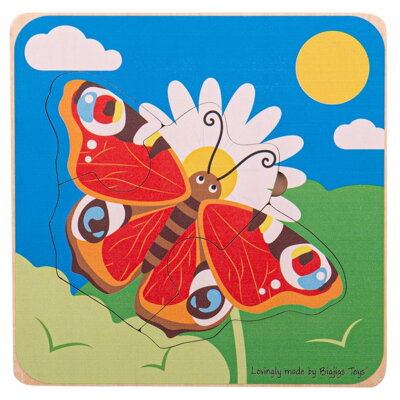 Bigjigs Toys Vkladacie puzzle Životný cyklus motýľa