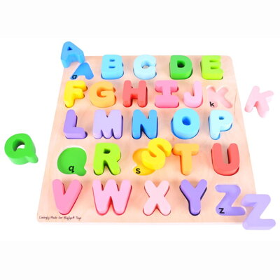 Bigjigs Toys Vkladacie puzzle Abeceda veľké písmená