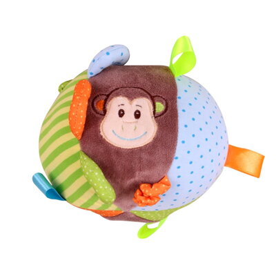 Bigjigs Toys Textilná aktívna guľa - Opička