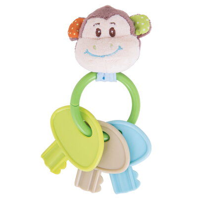 Bigjigs Toys Hrkálka krúžok s kľúčmi opička Cheeky