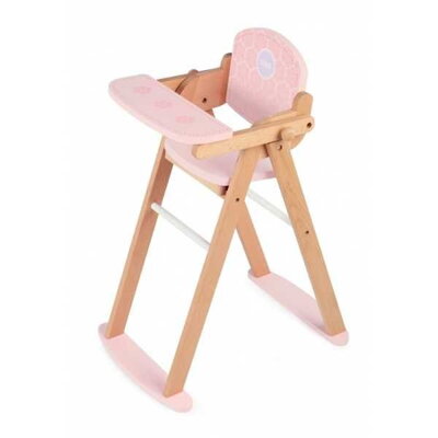 Tidlo drevená stolička na kŕmenie bábik