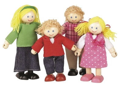 Tidlo Drevené bábiky do domčeka Rodina