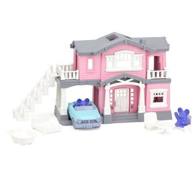 Green Toys Ružový dom s príslušenstvom