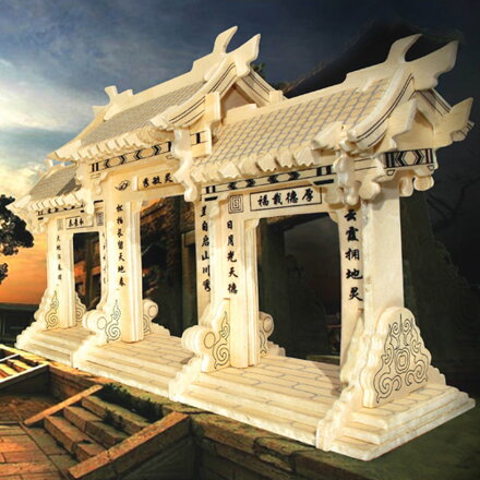 Woodcraft Drevené 3D puzzle Čínska brána GP169