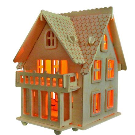 Woodcraft Drevené 3D puzzle Vila B MW102