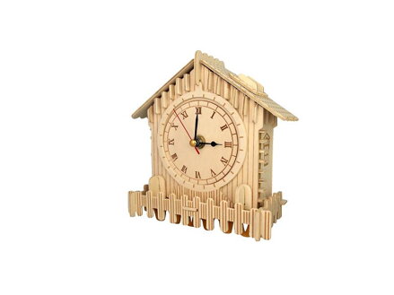 Woodcraft Drevené 3D puzzle Hodiny 3 PF003