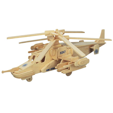 Woodcraft Drevené 3D puzzle Vrtuľník KA-50 P099