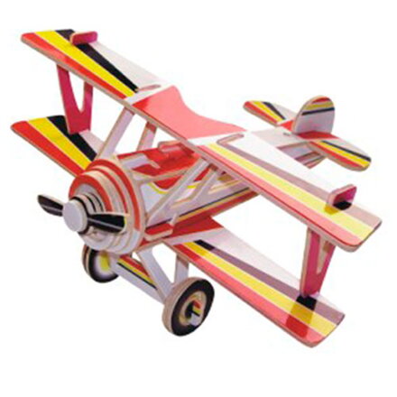 Woodcraft Drevené 3D puzzle Lietadlo Dvojplošník farebný 1 PC060