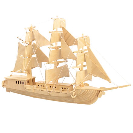 Woodcraft Drevené 3D puzzle Plachetnica 2 prírodná P049