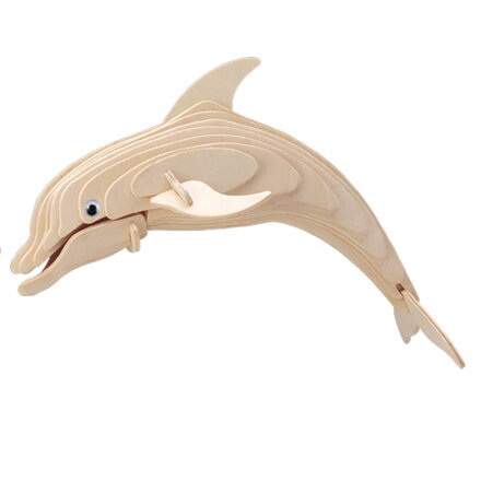 Woodcraft Drevené 3D puzzle Delfín H002