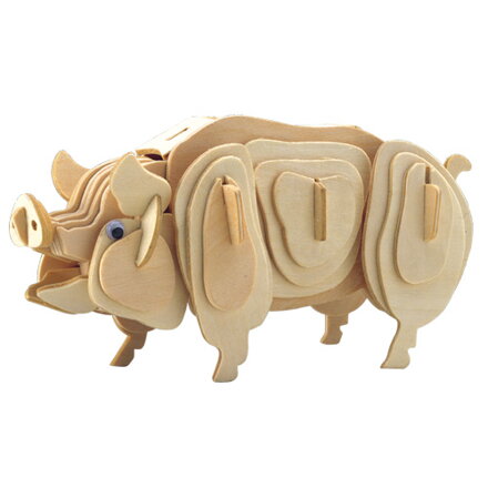 Woodcraft Drevené 3D puzzle Prasa M012