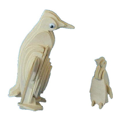 Woodcraft Drevené 3D puzzle Tučniaky M030