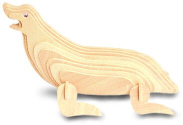 Woodcraft Drevené 3D puzzle Tuleň H013