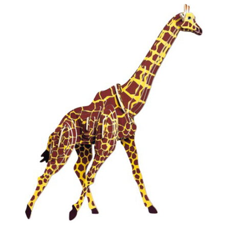 Woodcraft Drevené 3D puzzle Žirafa farebná MC020