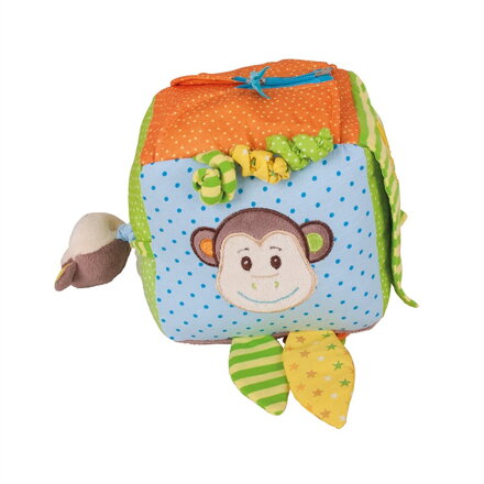 Bigjigs Toys Textilná aktívna kocka - Opička
