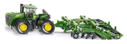 SIKU Farmer - Traktor John Deere 9630 s bránami Amazone Centaur 1:87