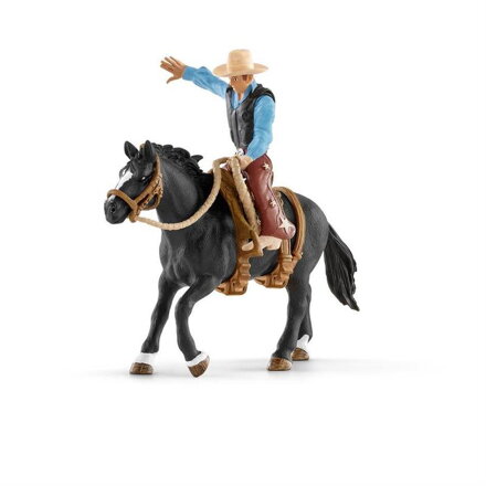 Schleich Osedlaný kôň s kovbojom