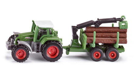 SIKU Blister - Traktor Fendt s prívesom na guľatinu 1:87