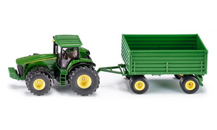 SIKU Farmer - Traktor John Deere s vlekom, 1:50