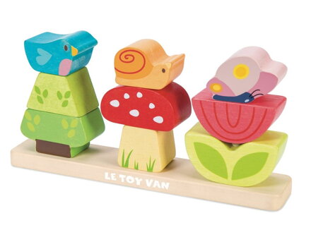 Le Toy Van Petilou - Skladacie kocky veselá záhradka