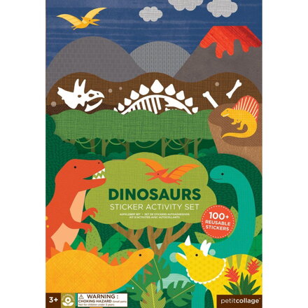 Petitcollage kreatívne samolepky - Dinosaury