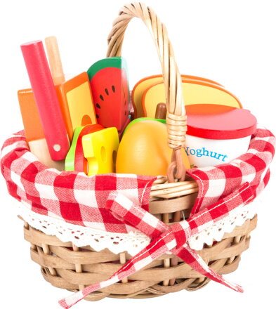 Detský piknikový košík s ovocím a zeleninou