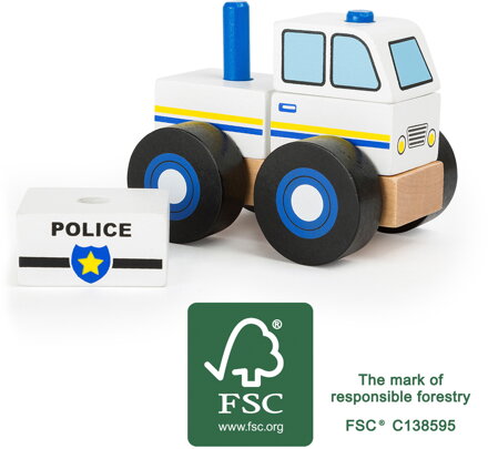 Small Foot Skladacie policajné auto