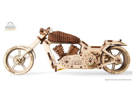 Ugears 3D mechanické puzzle - VM-02 Motorka 189 ks