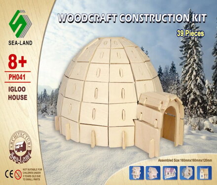 Woodcraft Drevené 3D puzzle Iglu PH041