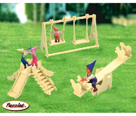 Woodcraft Drevené 3D puzzle Ihrisko P036