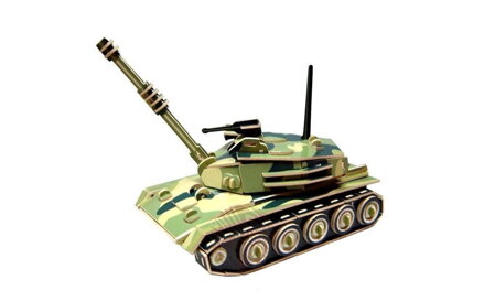 Woodcraft Drevené 3D puzzle Tank farebný PC050