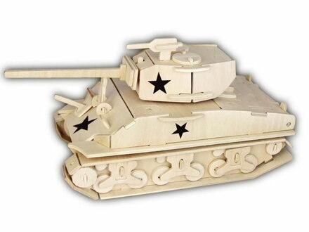 Woodcraft Drevené 3D puzzle Tank M4 Sherman P327