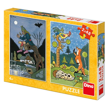 Dino Puzzle Josef Lada: Rozpávky 2x48 ks