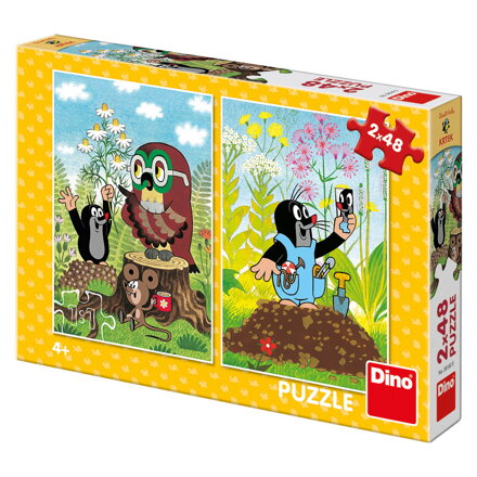Dino Puzzle Krtko na čistine 2x48 ks