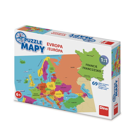 Dino Puzzle mapy Európa 69 ks