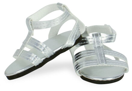 Petitcollin Sandálky strieborné (pre bábiky 39-48 cm)