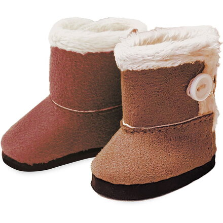 Petitcollin Zimné topánky hnedé (pre bábiku 39-48 cm)